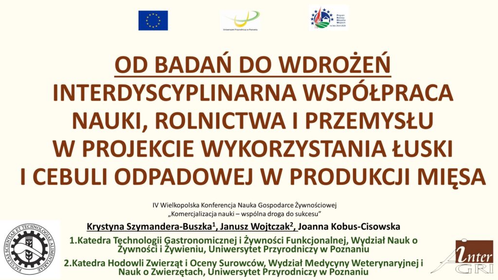 slajd dotyczy tytułu prezentacji, autorów wystąpienia i źródeł finansowania